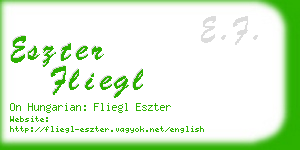 eszter fliegl business card